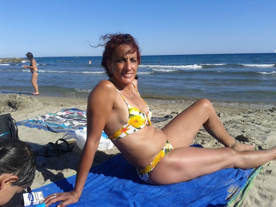 Jamila à la plage, en 2012